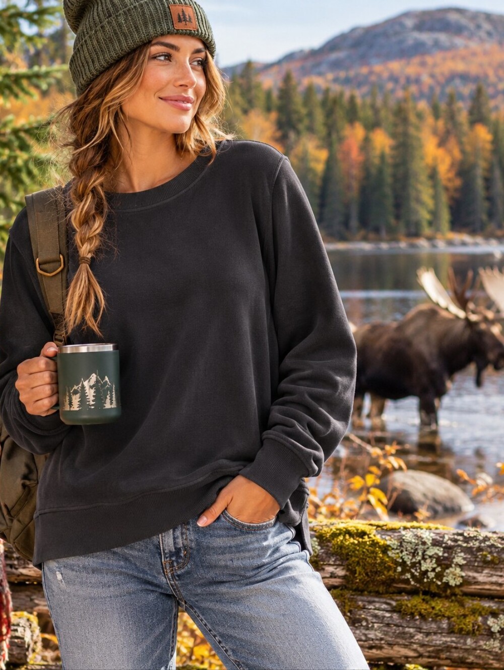 Duluth Trading Co XL Black 100% Cotton Crewneck Sweatshirt NWOT Workwear Outdoor